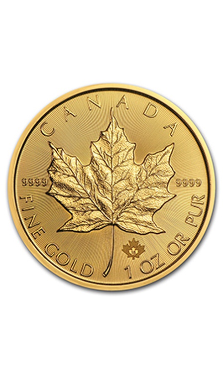 1oz Fine Gold Coin 999.9 – Royal Canadian Mint - Maple Leaf BU