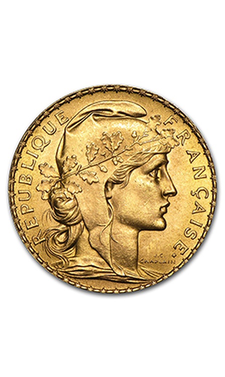 20 French Francs Gold Coin 900.0 - Napoléon (Coq de Chaplain)