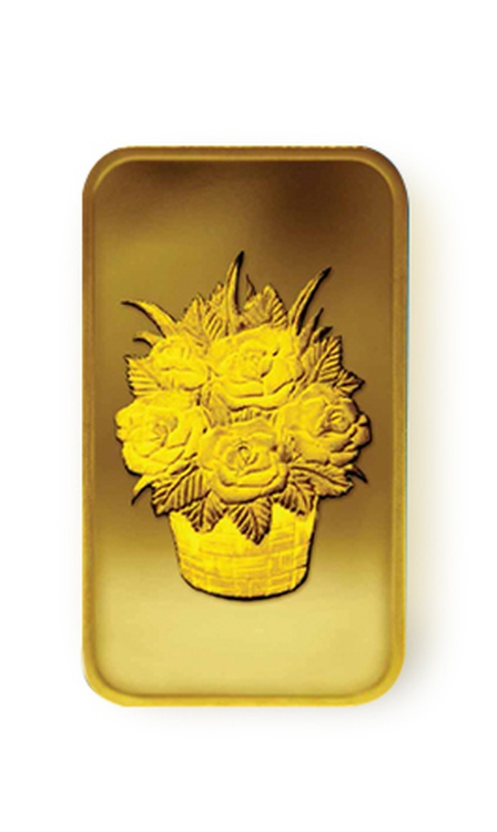 1gm Gold Bar 999.9  - Al Etihad, FLOWER BASKET