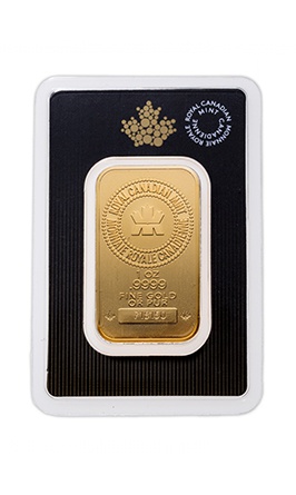 1oz 999.9 Fine Gold Bar - Royal Canadian Mint