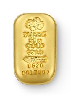 50gm Gold Bar 999.9 - PAMP Suisse
