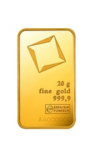 20gm Gold Bar 999.9 - Valcambi Suisse