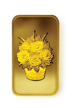 5gm Gold Bar 999.9  - Al Etihad, FLOWER BASKET