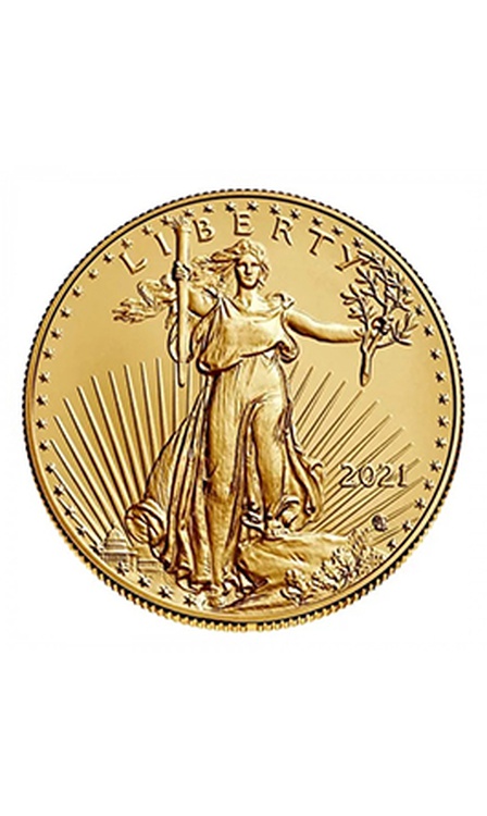1oz Fine Gold Coin 916.7 - American Eagle BU